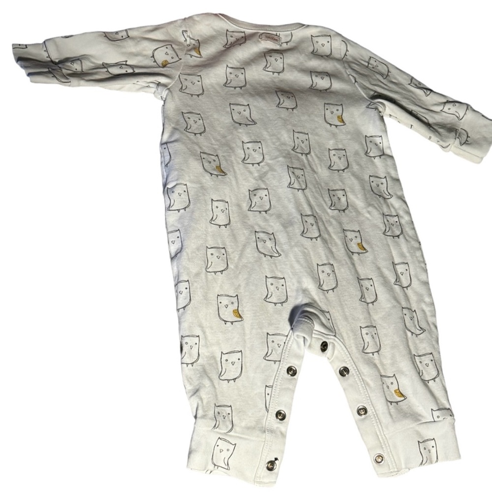 BABY GAP White Boys 0-3M Bird Snap Button Cotton Onesie - Picture 2 of 2